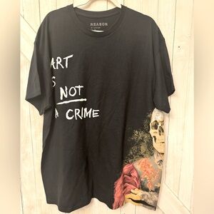 Reason “Art Is Not a Crime” Graphic Tee – XL Mens (NWOT)